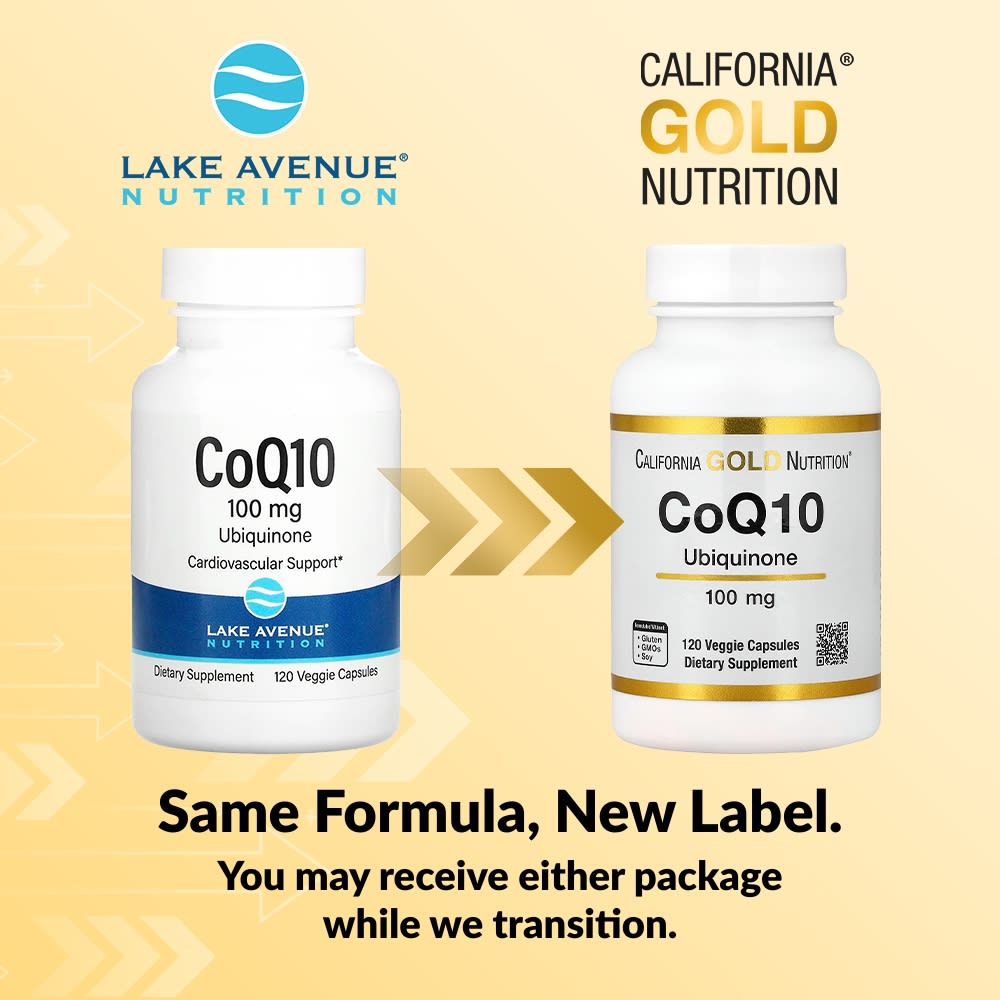 Коэнзим Q10 California Gold Nutrition USP Grade Ubiquinone, 100 мг, 120 растительных капсул — фото 5