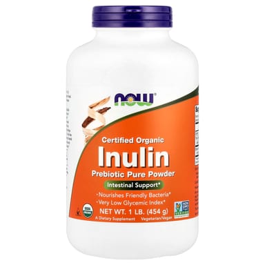 Пребиотик NOW Foods Certified Organic Inulin Pure Powder, 454 г, порошок