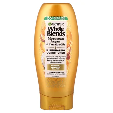 Фото товара: Кондиционер Garnier Whole Blends Illuminating Moroccan Argan & Camellia Oils, 370 мл
