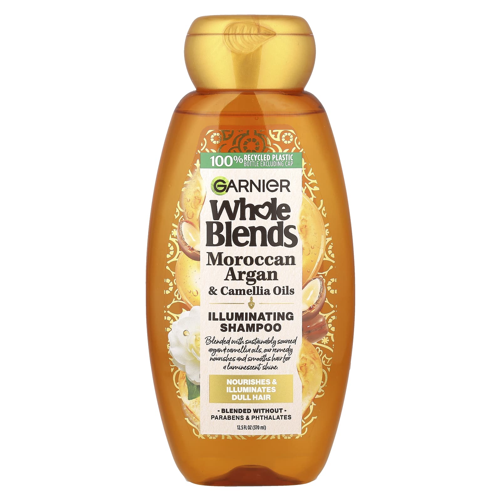 Шампунь Garnier Whole Blends Illuminating Moroccan Argan & Camellia Oils, 370 мл