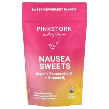 Леденцы от тошноты Pink Stork, 30 органических леденцов