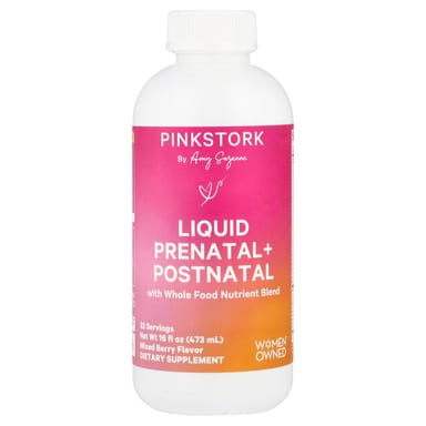 Жидкий пренатальный и постнатальный комплекс Pink Stork, 16 fl oz (473 ml)