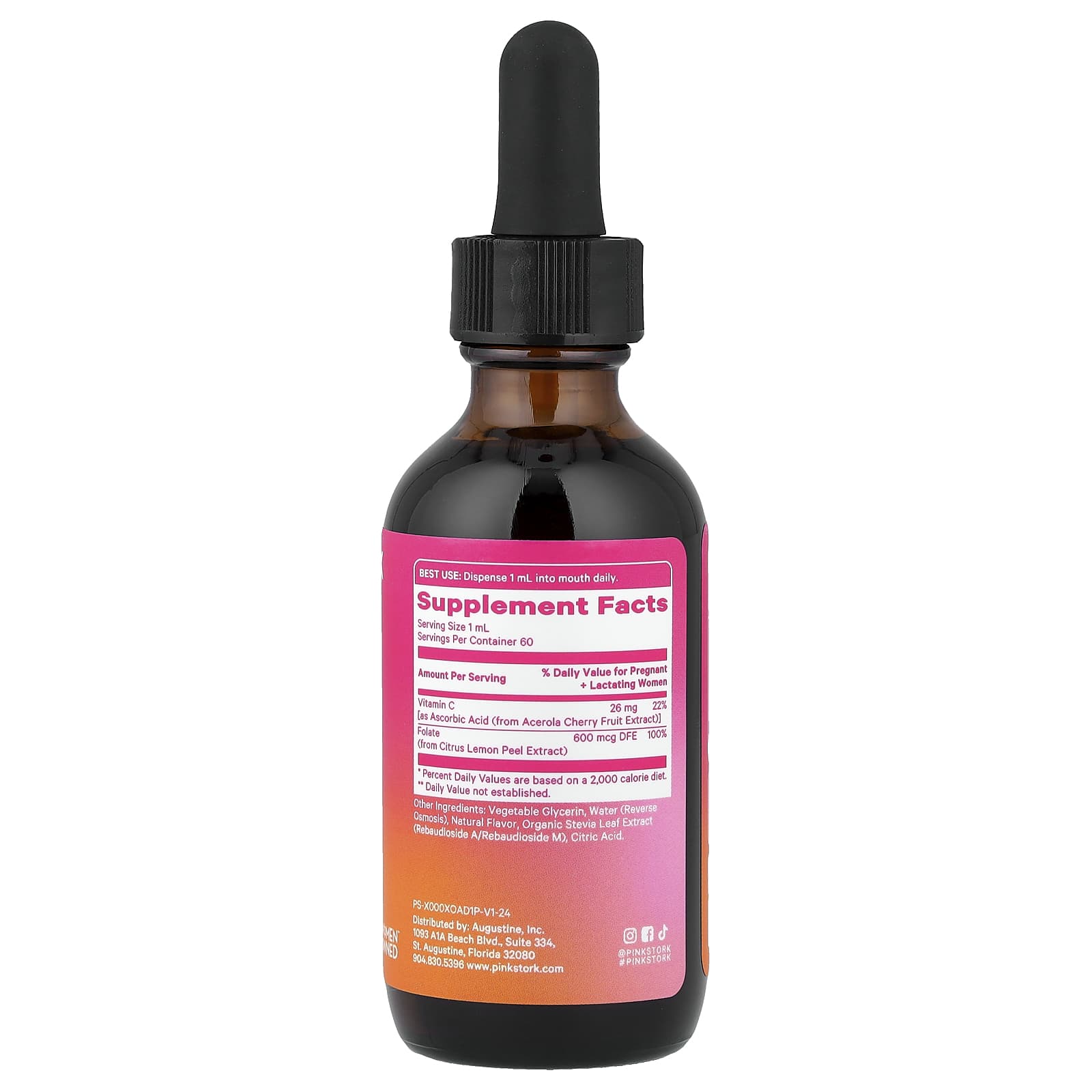 Фолат Pink Stork Liquid, 60 мл, жидкая форма — фото 2