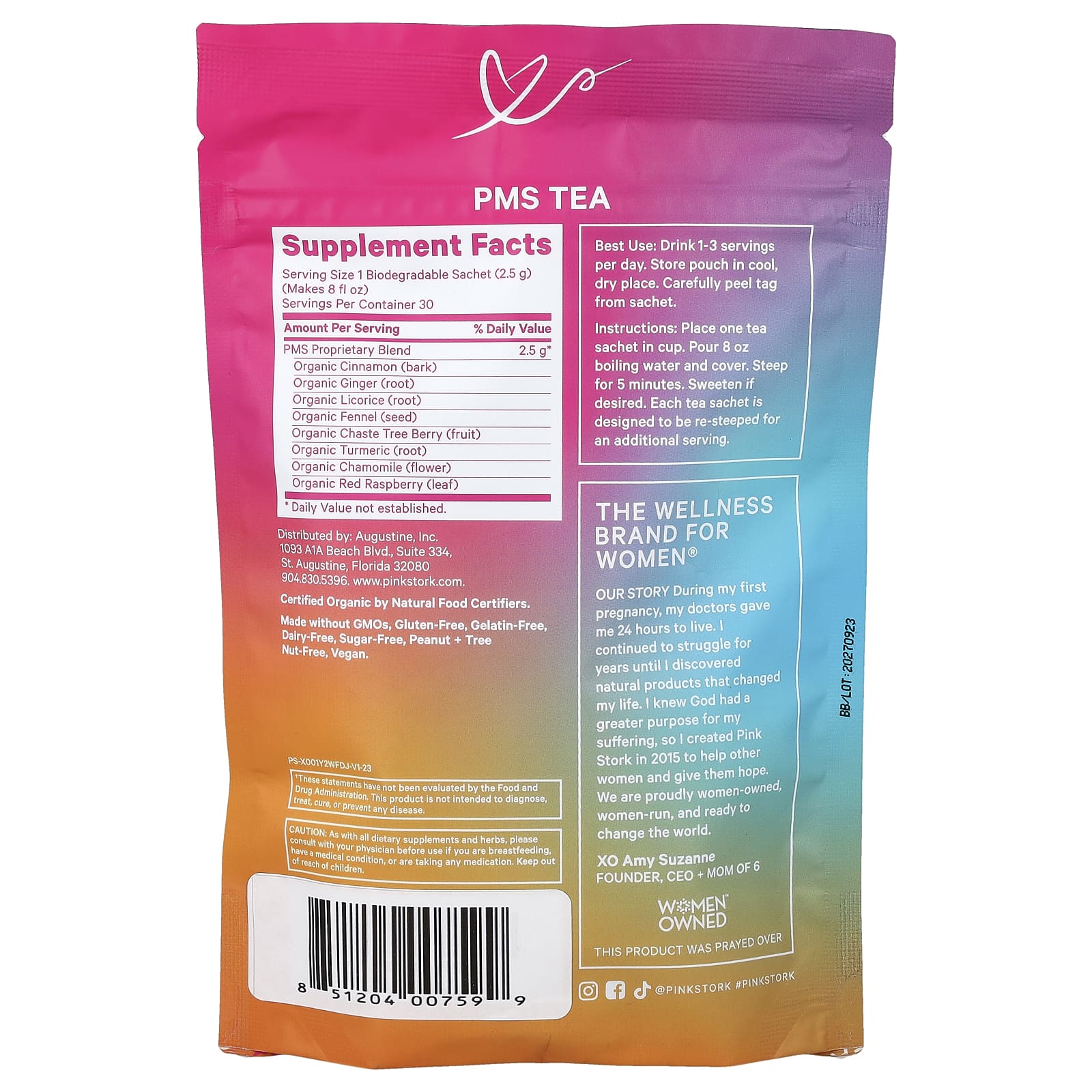 Чай Pink Stork PMS Warm Cinnamon, оттенок 15 Sachets, 37.5 г — фото 2