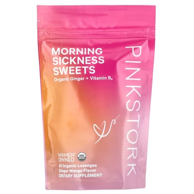 Имбирь Pink Stork Morning Sickness Sweets 30 Organic Lozenges, вкус Ginger Mango, пастилки
