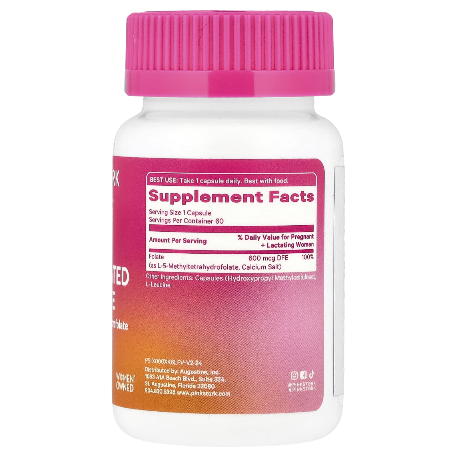 Фолат Pink Stork Methylated, 60 капсул — фото 2