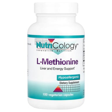 L-метионин Nutricology L-Methionine, 500 мг, 100 растительных капсул