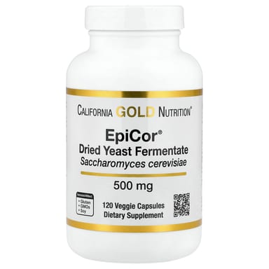 EpiCor California Gold Nutrition® Dried Yeast Fermentate, 500 мг, 120 растительных капсул