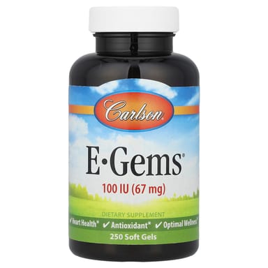 Витамин E E-Gems Carlson E-Gems®, 100 МЕ, 67 мг, 250 мягких капсул
