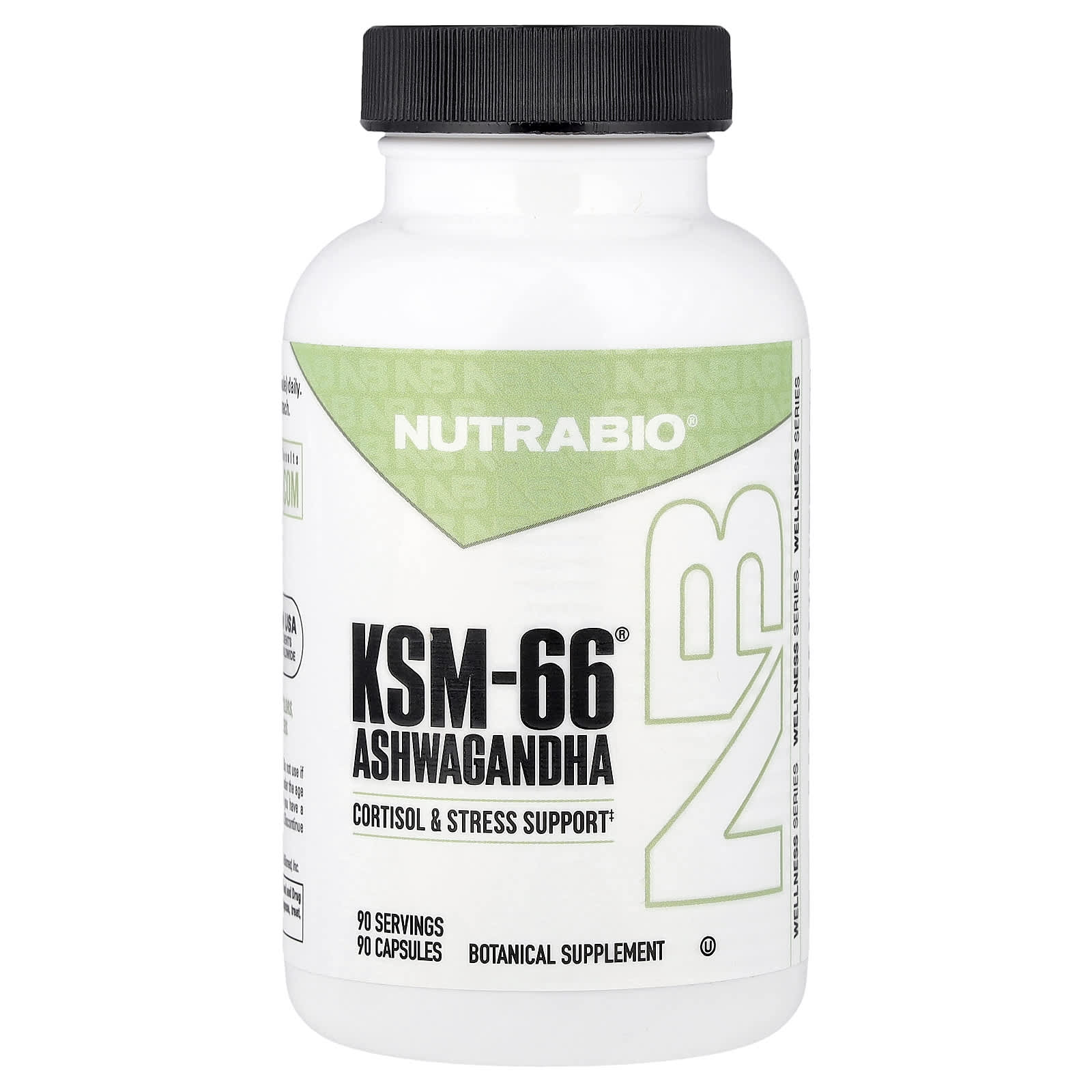 Ашваганда NutraBio KSM-66®, 90 капсул