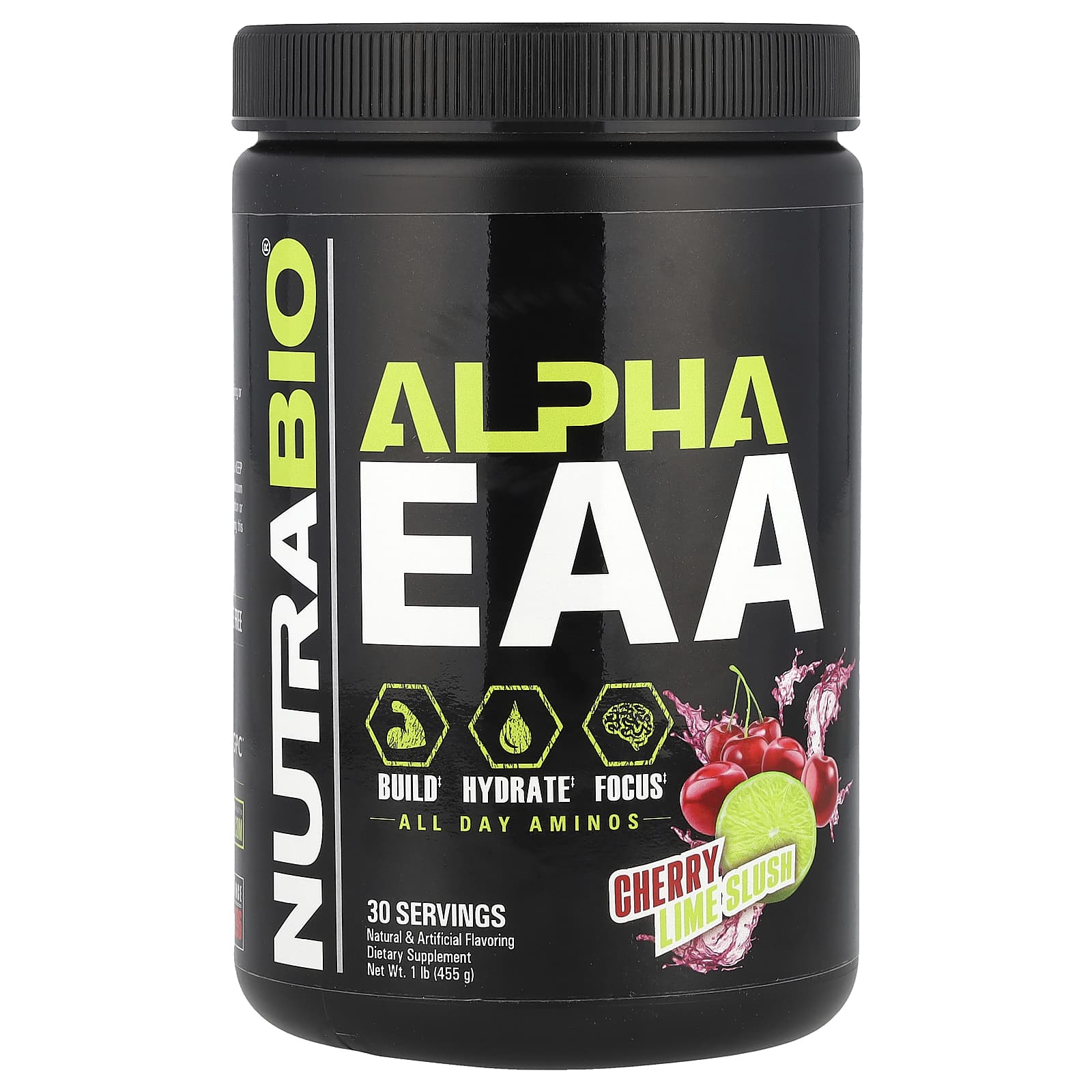 EAA NutraBio Alpha, вкус Cherry Lime Slush, 455 г