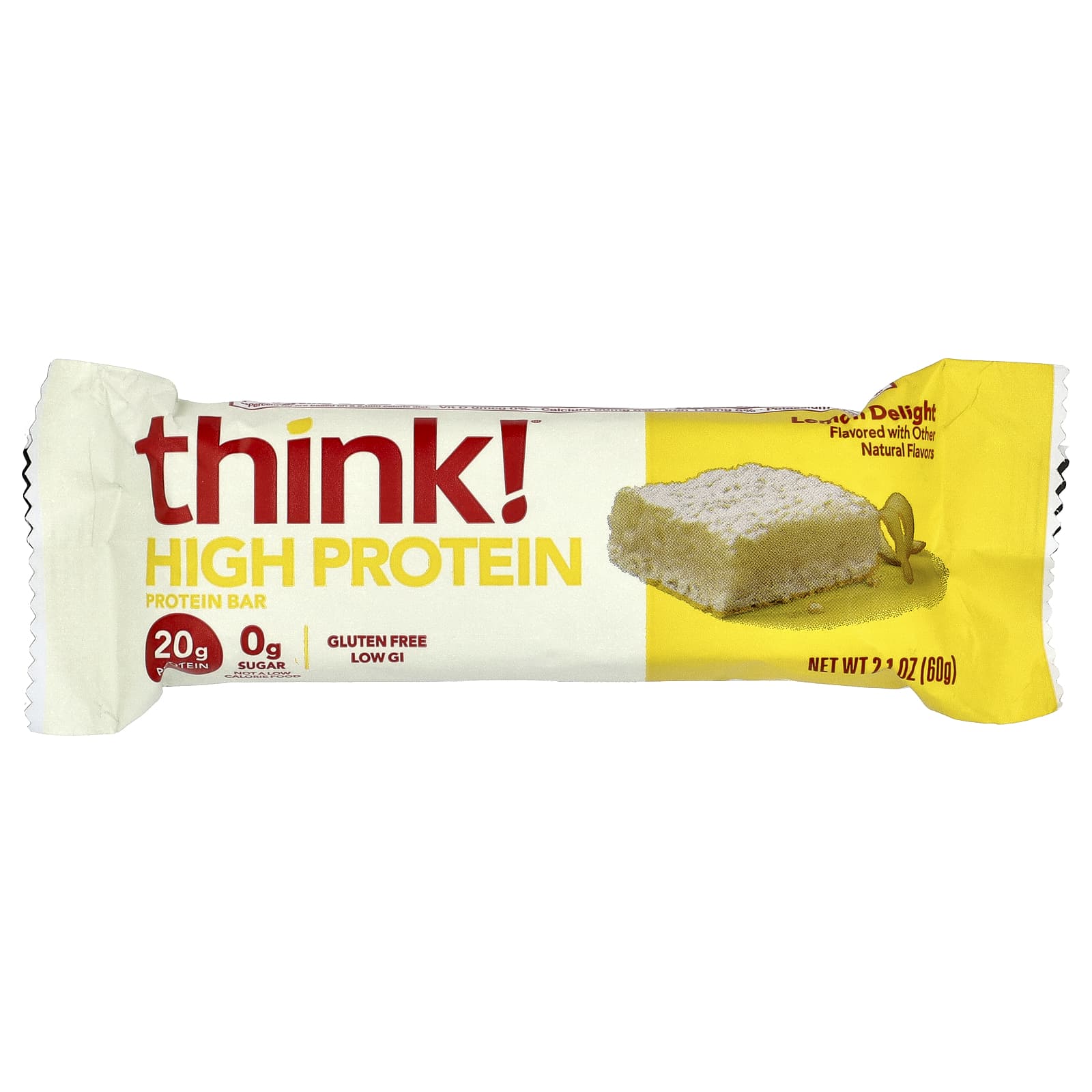 Протеин Think ! High Bars, вкус Lemon Delight, 60 г, 10 шт., батончик — фото 3
