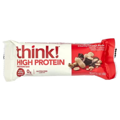 Арахисовая паста Think ! High Protein Bars Chunky, 60 г, 5 шт., батончик