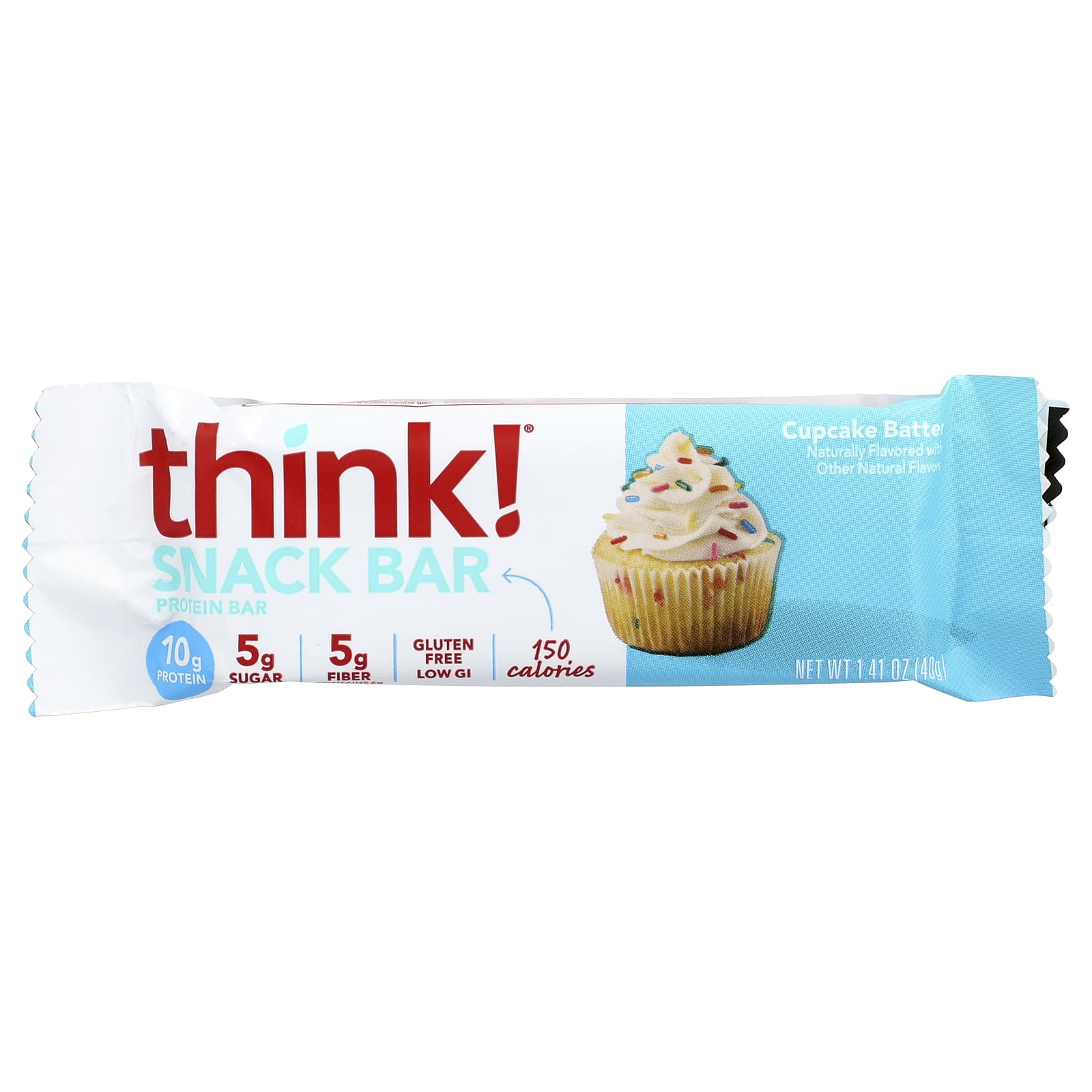 Протеиновый батончик Think ! Snack Cupcake Batter, 40 г, 10 шт. — фото 3