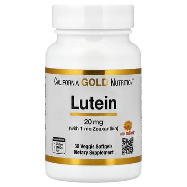 Зеаксантин California Gold Nutrition Lutein with from Marigold Extract 60 Veggie, мягкие капсулы