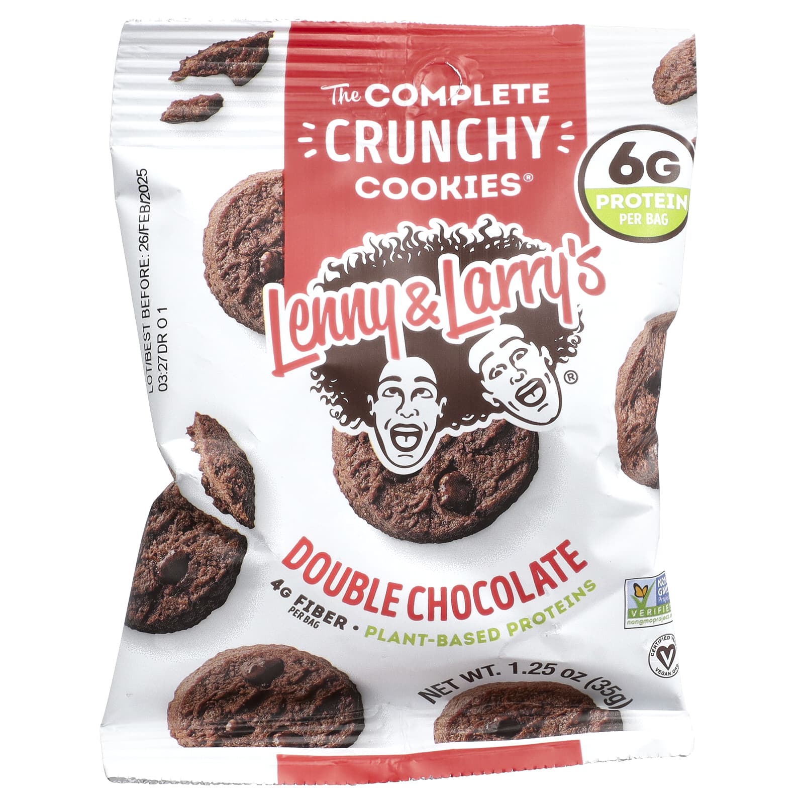 Шоколад Lenny & Larry's The Complete Crunchy Cookies® Double, оттенок 12 Bags, 35 г — фото 3