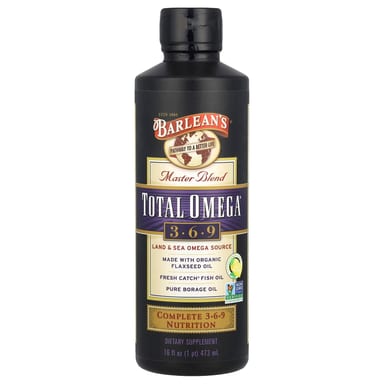 Омега-3 Barlean's Master Blend Total Omega® 3 · 6 · 9, вкус Lemonade, 473 мл