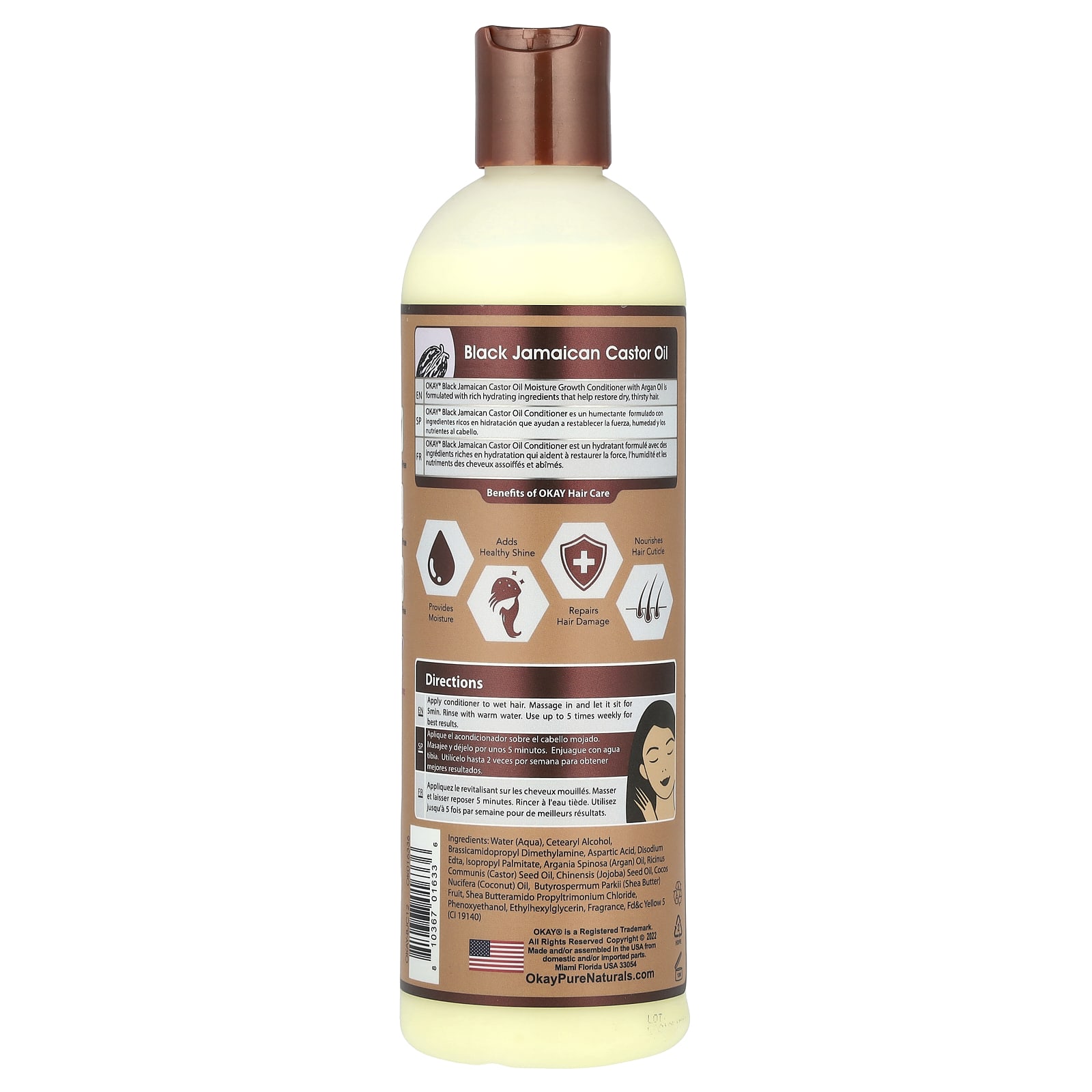 Кондиционер Okay Pure Naturals Black Jamaican Castor Oil®, 355 мл, масло — фото 2