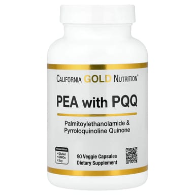 PQQ (пирролохинолинхинон) California Gold Nutrition, 300 мг, 10 мг, 90 растительных капсул