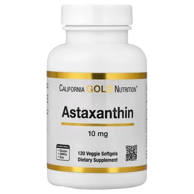 Фото товара: Астаксантин California Gold Nutrition 120 Veggie, 10 мг, мягкие капсулы