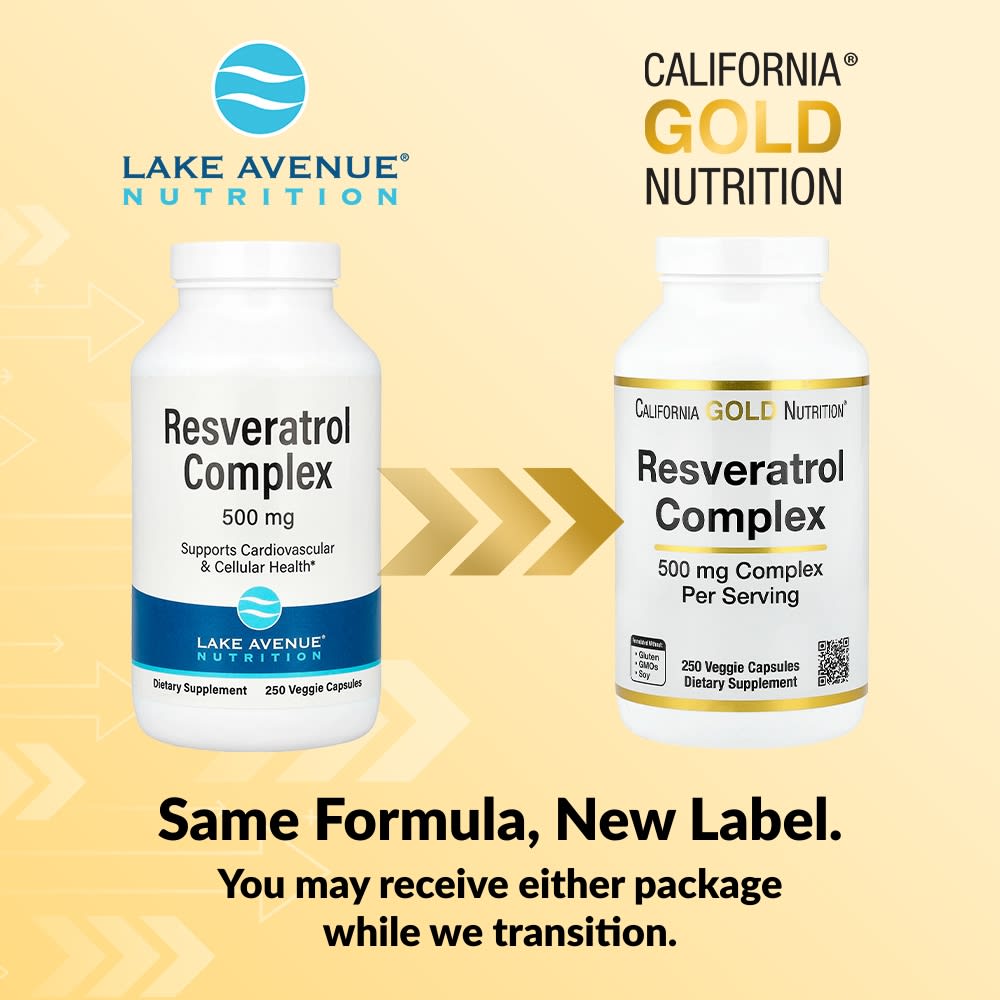 Экстракт виноградных косточек California Gold Nutrition Red Wine Extract and trans-Resveratrol, вкус Resveratrol Complex with Grape Seed Extract, 250 растительных капсул — фото 2