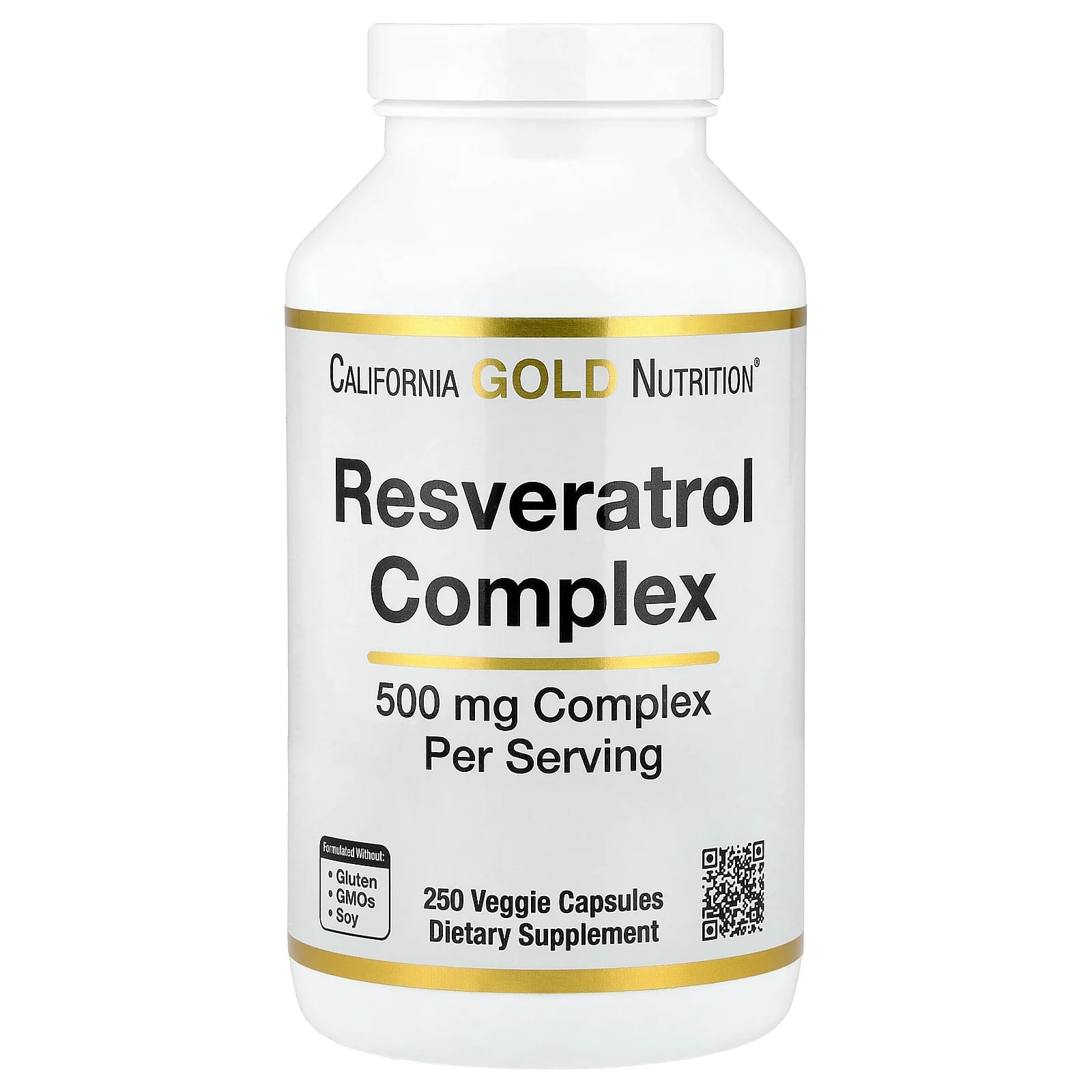 Экстракт виноградных косточек California Gold Nutrition Red Wine Extract and trans-Resveratrol, вкус Resveratrol Complex with Grape Seed Extract, 250 растительных капсул — фото 3