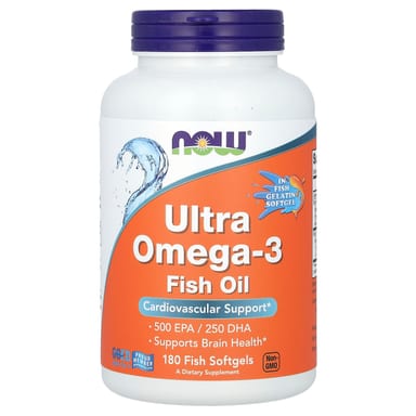 Рыбий жир NOW Foods Ultra Omega-3 180 Fish, мягкие капсулы