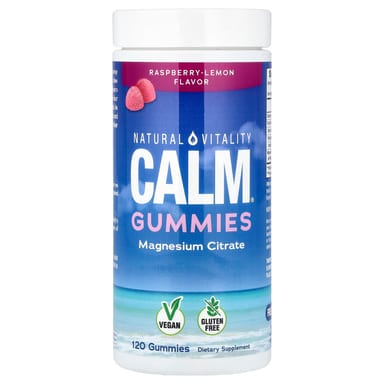 Магний Natural Vitality CALM® Gummies, вкус Raspberry-Lemon, 83 мг на пастилку, 120 жевательных пастилок
