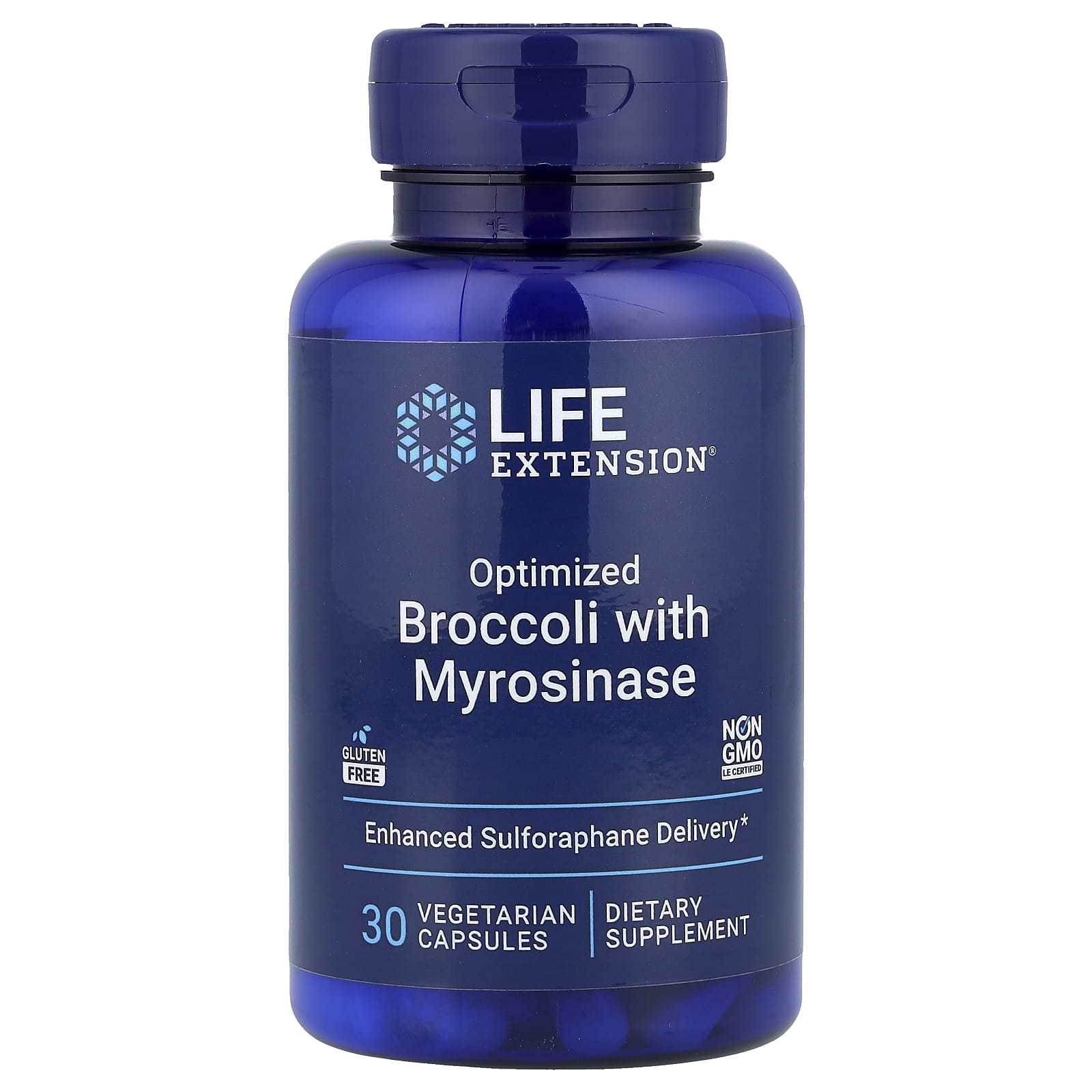 Оптимизированный брокколи и мирозиназа Life Extension, 30 вегетарианских капсул