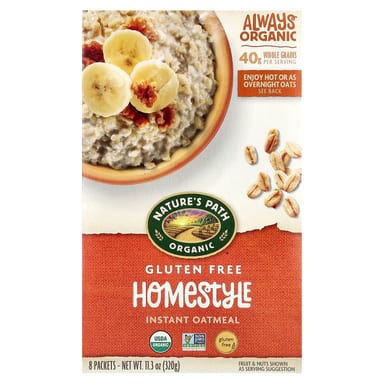 Овсянка Nature's Path Organic Instant 8 Packets, оттенок Homestyle, 320 г, саше