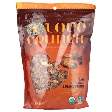 Темный шоколад Nature's Path Love Crunch® Premium Organic Granola, вкус Dark Chocolate & Peanut Butter, 325 г