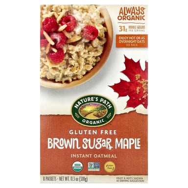 Овсянка Nature's Path Organic Instant Brown Sugar Maple 8 Packets, 320 г, саше