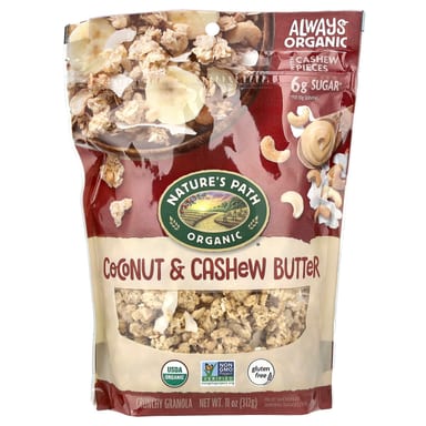 Паста из кешью Nature's Path Crunchy Granola, вкус Coconut & Cashew Butter, 312 г