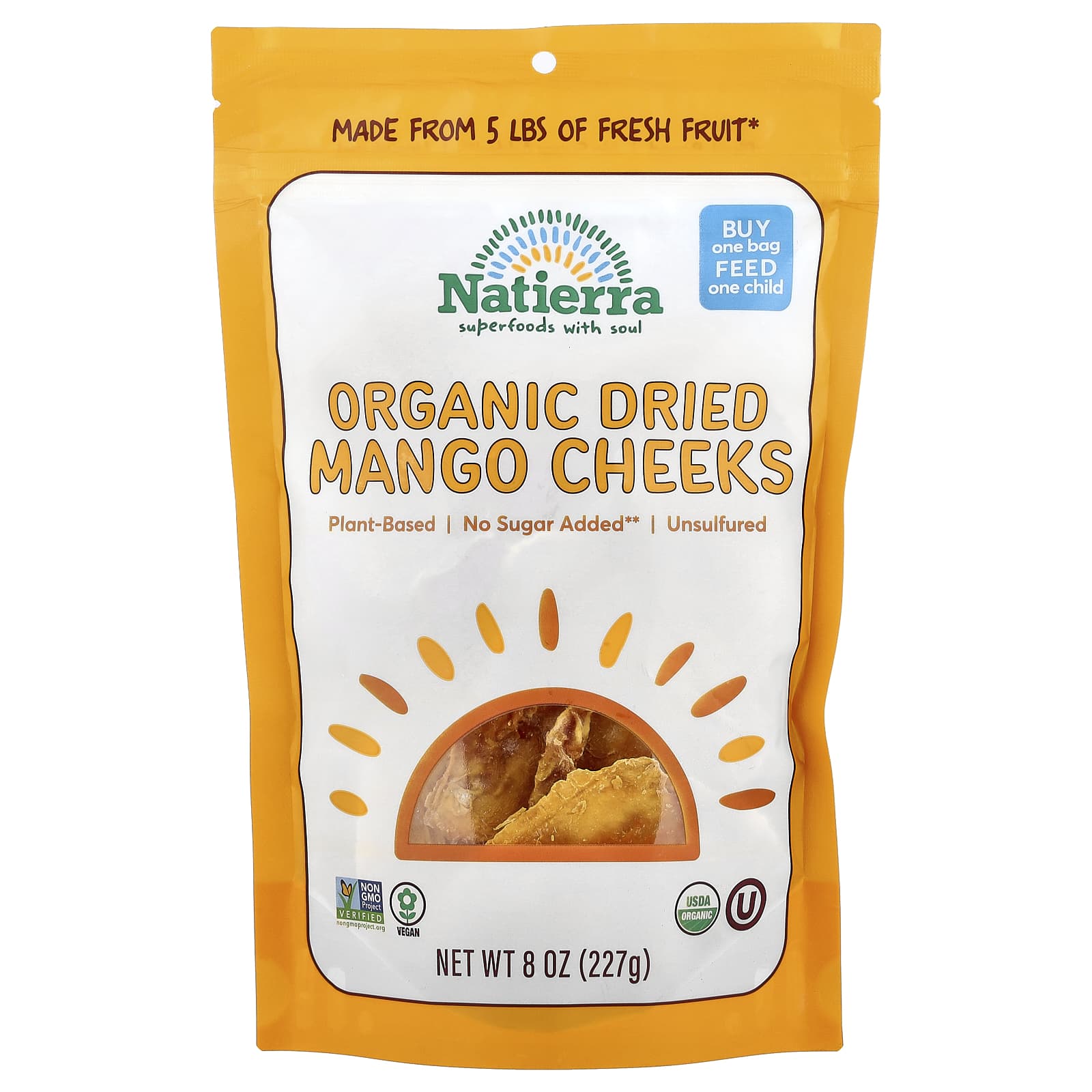 Сушеные манго Natierra, 227 г (8 oz)