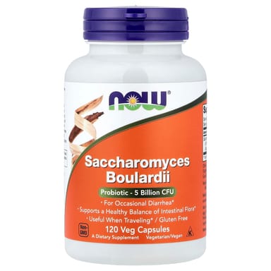 Saccharomyces Boulardii MOS NOW Foods, 5 млрд КОЕ, 120 растительных капсул