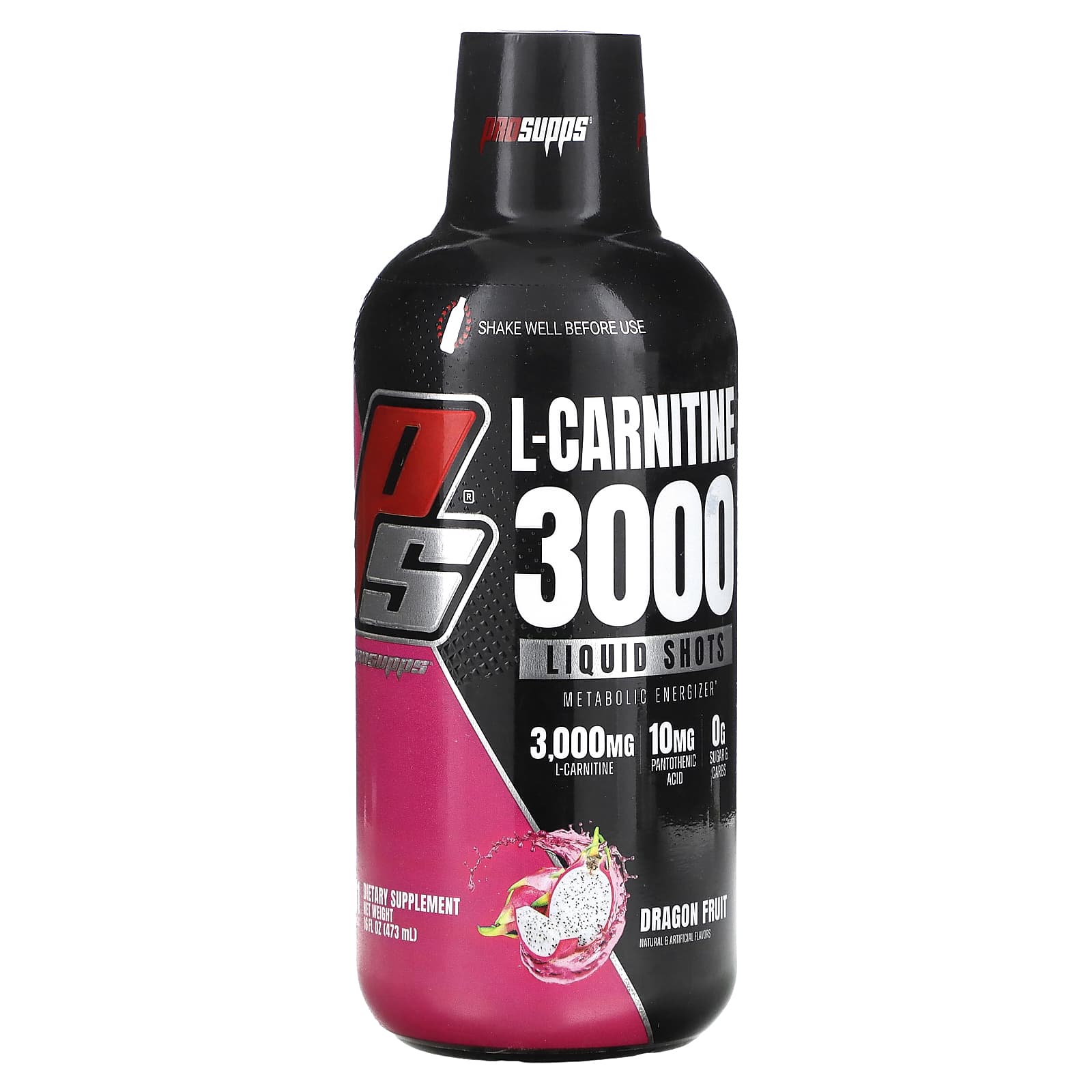 L-карнитин ProSupps L-Carnitine 3000 Liquid Shots Dragon Fruit, 473 мл, жидкая форма