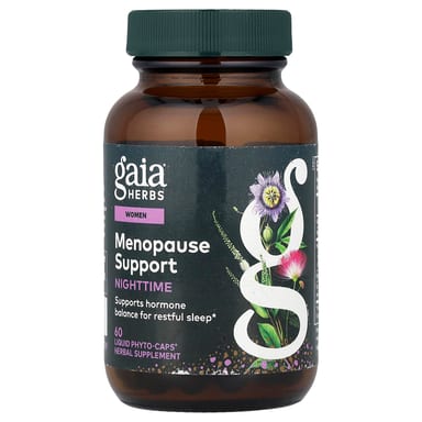 Комплекс при менопаузе Gaia Herbs Women Nighttime, оттенок 60 Liquid Phyto-Caps®, жидкая форма