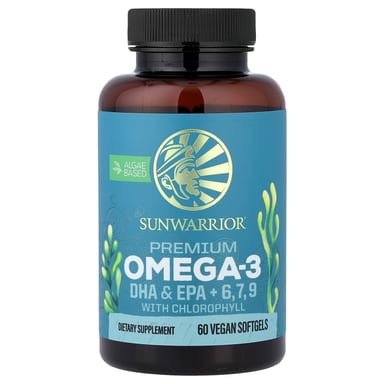 Хлорофилл Sunwarrior Premium Omega-3 DHA & EPA 6 7 9, 60 мягких капсул