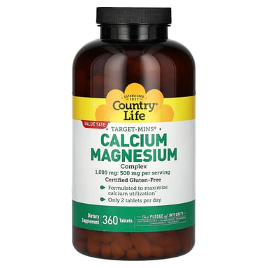 Магний Country Life Target-Mins Calcium- Complex, 360 таблеток