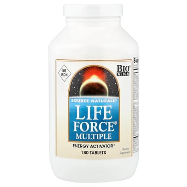 Железо Source Naturals Life Force® Multiple No, 180 таблеток