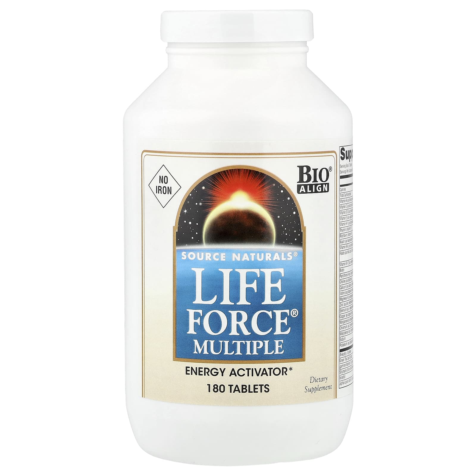 Железо Source Naturals Life Force® Multiple No, 180 таблеток