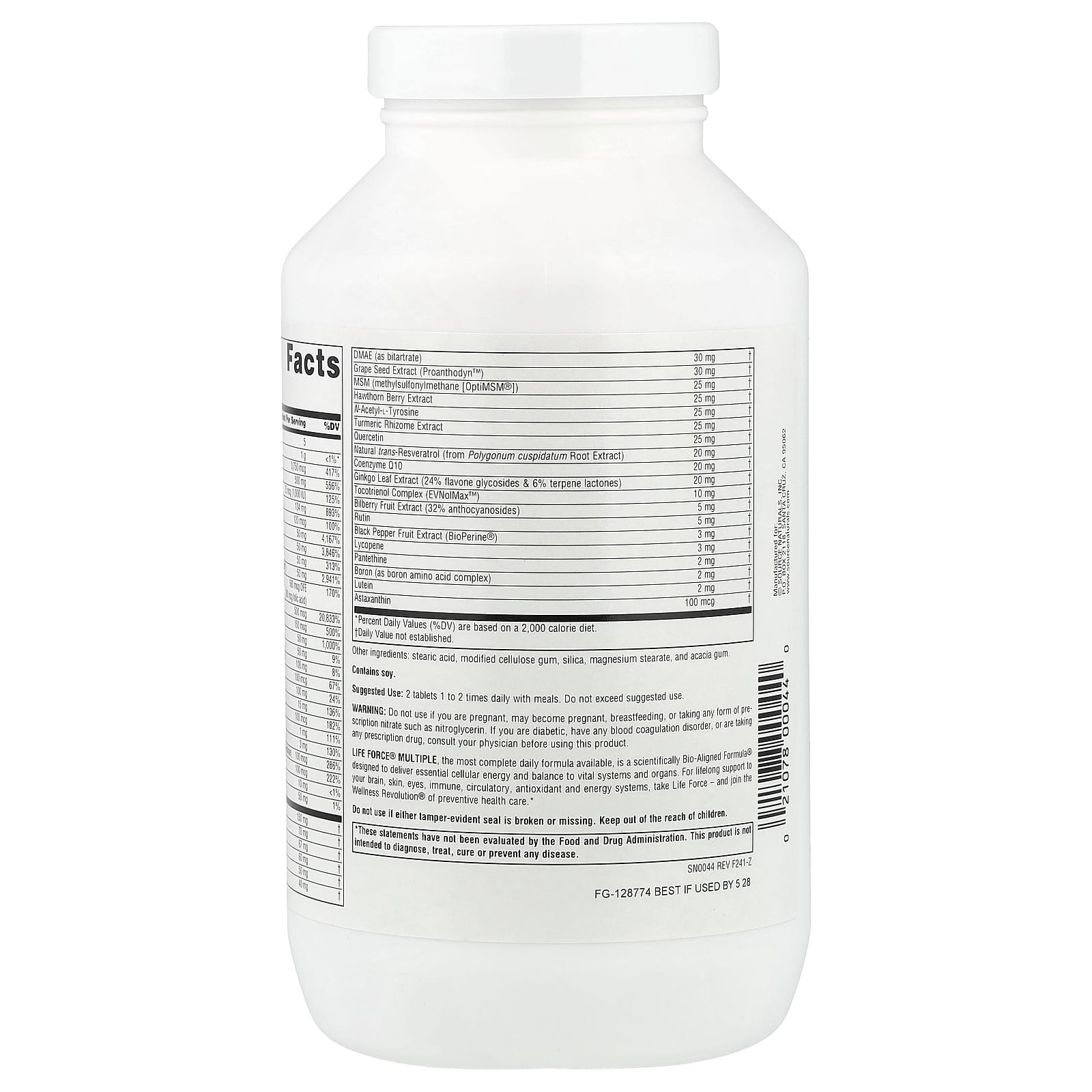 Железо Source Naturals Life Force® Multiple No, 180 таблеток — фото 2