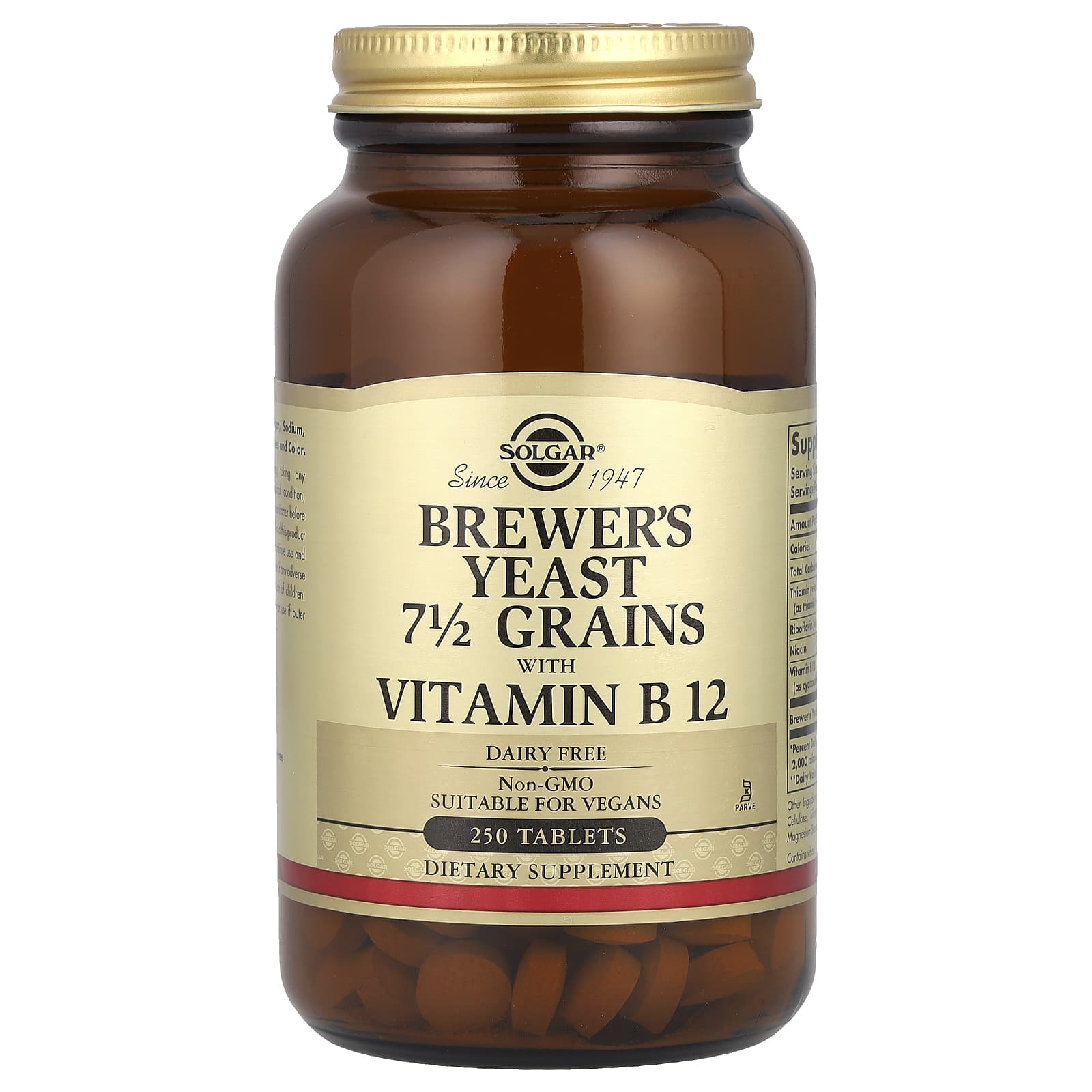 Витамин B12 Solgar Brewer's Yeast 7 1/2 Grains, 250 таблеток