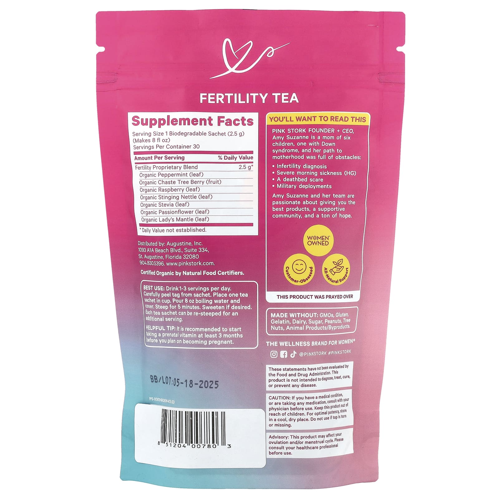 Чай Pink Stork Fertility Sweet Mint, оттенок 15 Sachets, 37.5 г — фото 2