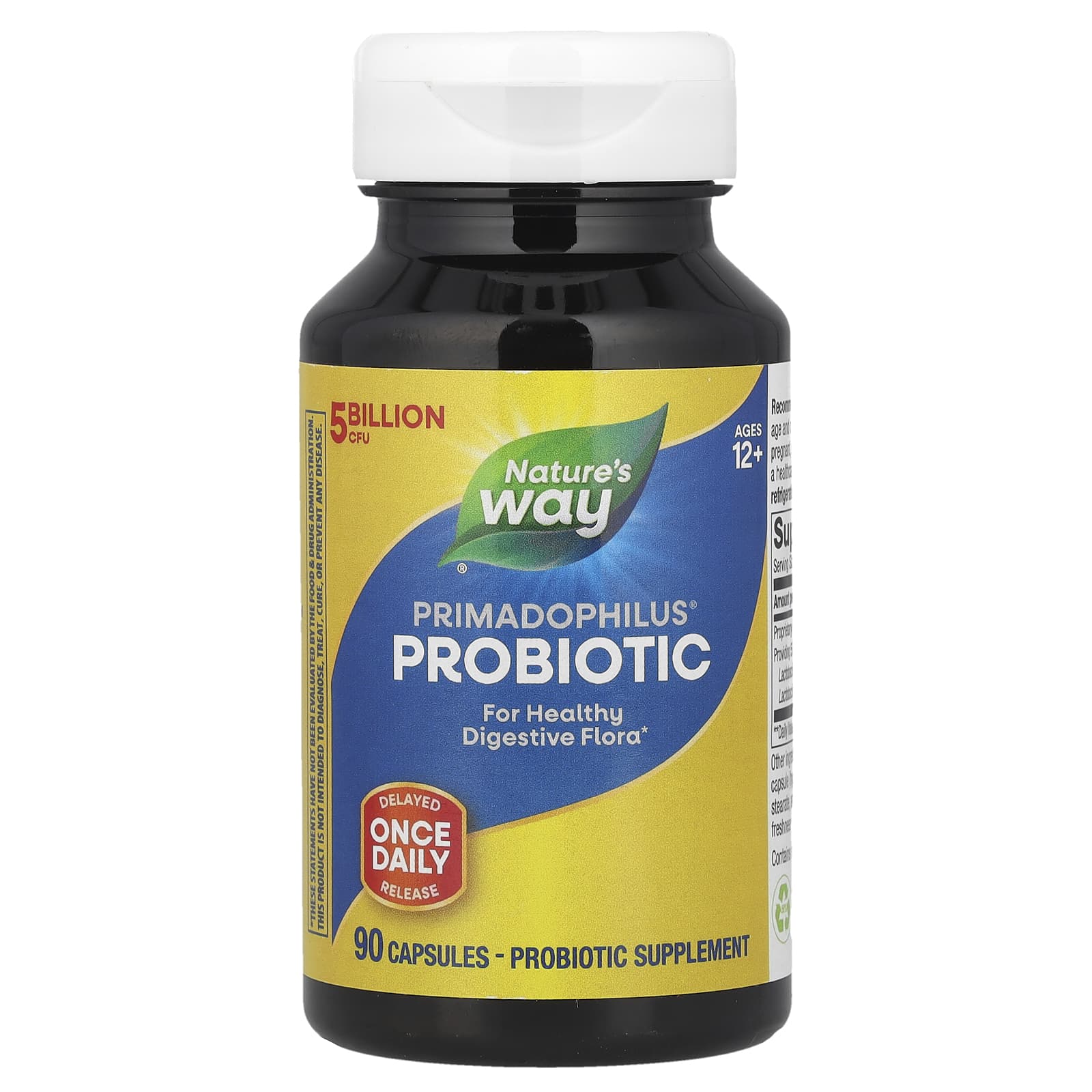 Пробиотик Nature's Way Primadophilus®, для детей от 12 лет, 5 млрд КОЕ, 90 капсул