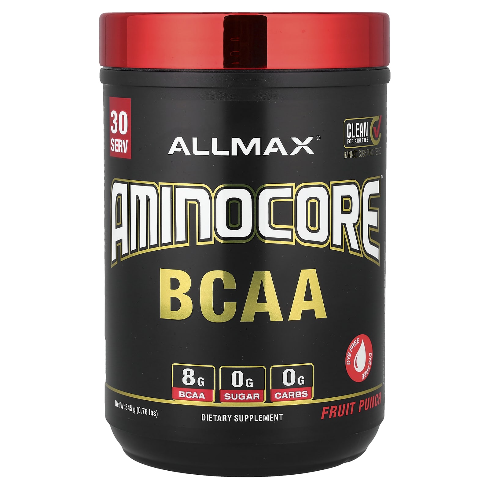 BCAA ALLMAX AMINOCORE™, вкус Fruit Punch, 345 г
