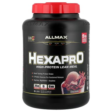 Шоколад ALLMAX Hexapro™ High-Protein Lean Meal, вкус Chocolate, 2.27 кг