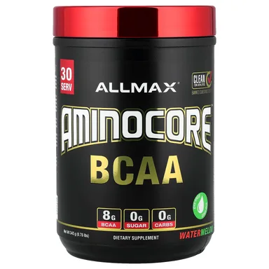 Фото товара: BCAA ALLMAX AMINOCORE™, вкус «арбуз», 345 г