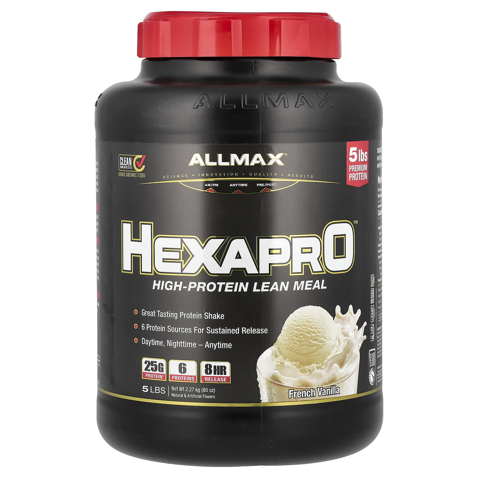 Протеин ALLMAX Hexapro™ High- Lean Meal, вкус French Vanilla, 2.27 кг