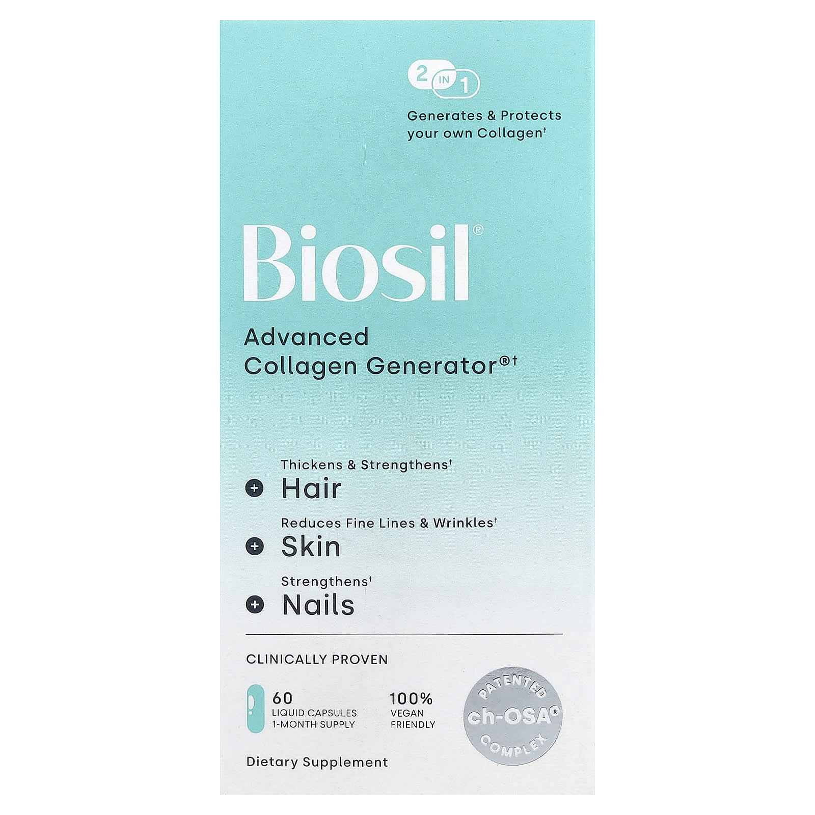 Коллагеновый комплекс Biosil Advanced® 60 Liquid Capsules, капсулы — фото 2